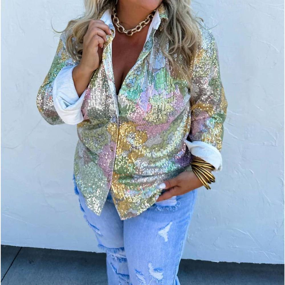 NEW BLAKELEY glam goddess top in multicolor